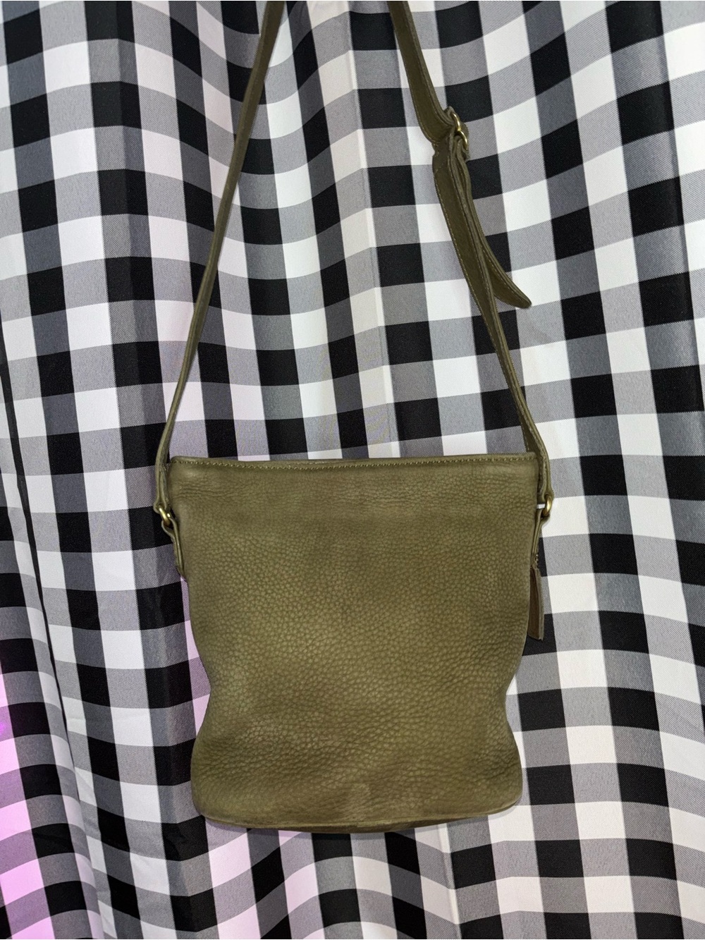 Coach Vintage Sonoma Olive Green Nubuc Leather Bucket Bag 1995 - Picture 2 of 8